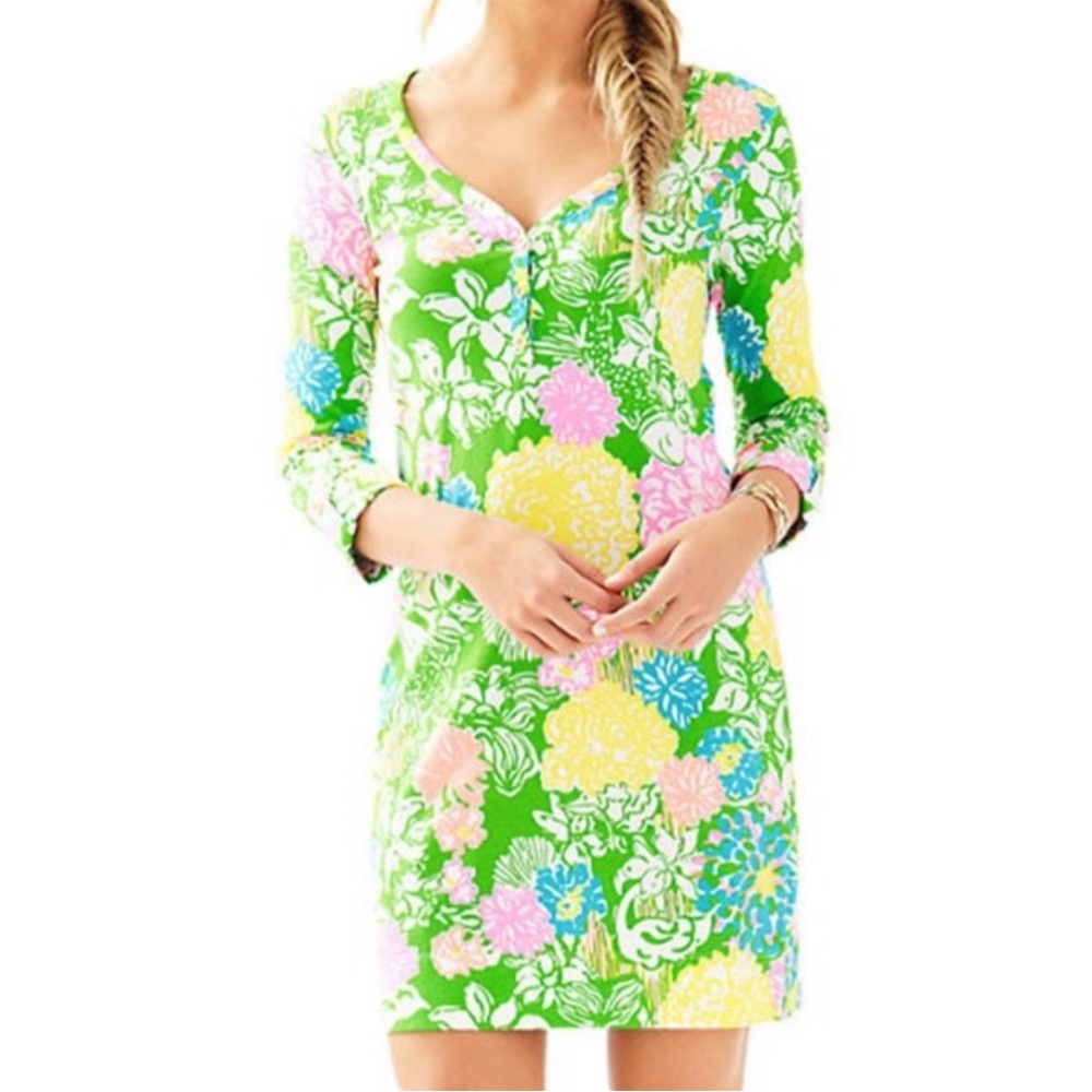 Lilly Pulitzer Palmetto V Neck T Shirt Dress - Picture 5 of 6